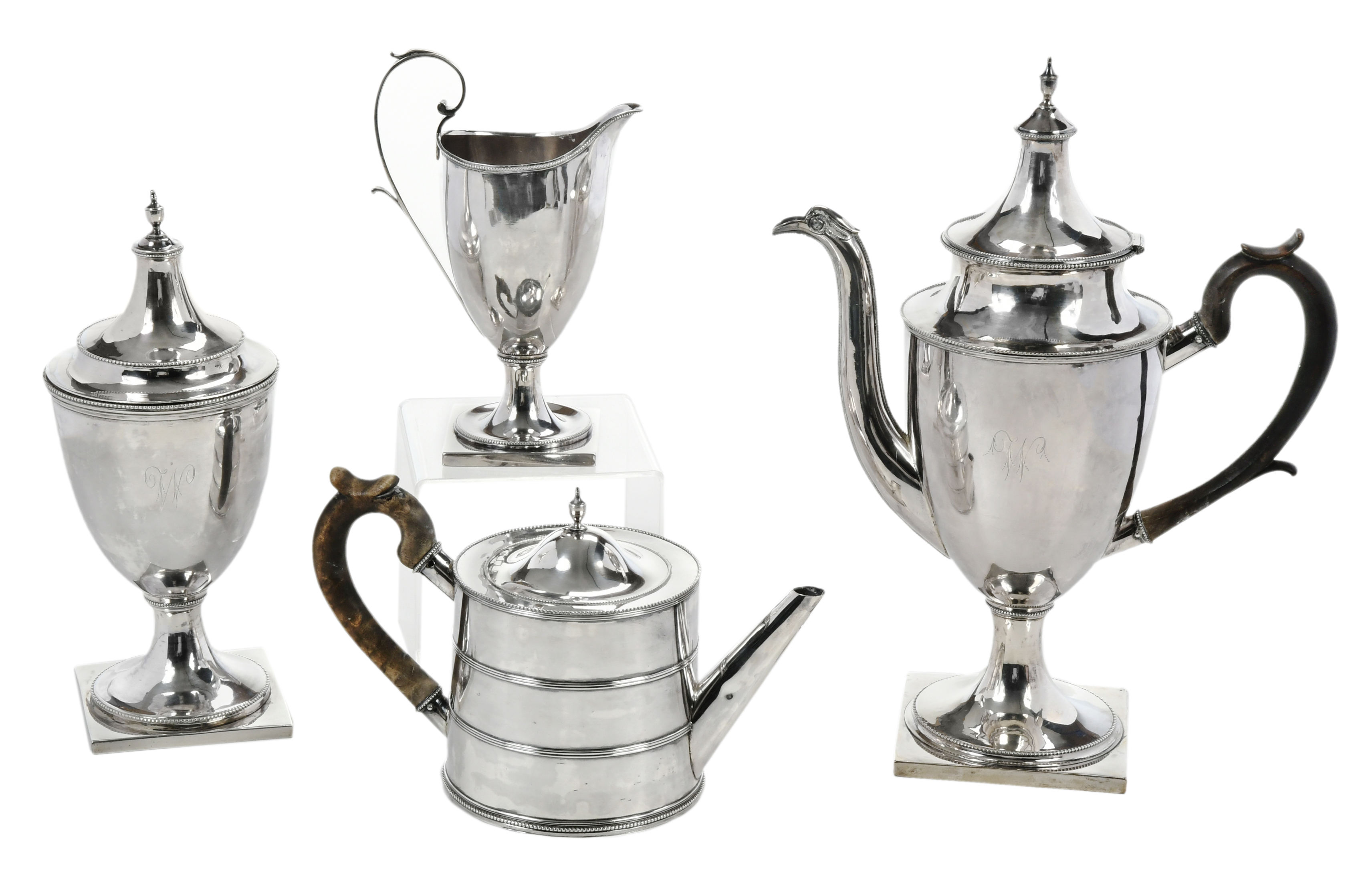 Rare George Hendel Coin Silver Tea Service