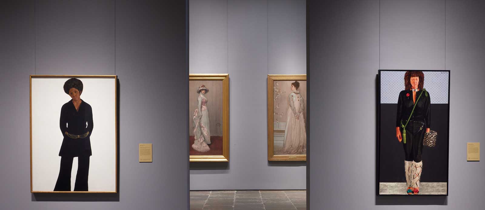 Miss T and Ma Petite Kumquat flanking a gallery of Frick Collection works by James McNeill Whistler  By Natasha H. Arora September 27, 2023