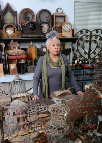 Betye Saar in her studio, 1970