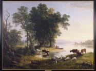 Hudson River Looking Toward the Catskills, 1847, Asher Brown Durand, oil on canvas, Fenimore Art Museum, Cooperstown, New York, Gift of Stephen C. Clark. N0391.1955. Photograph by Richard Walker.