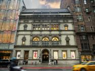 Exterior view of the Art Students League building on West 57th Street in New York.  For 150 years, the League has been offering affordable instruction on par with col- lege and university art programs.
