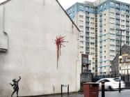 Banksy's Valentine's Day Mural in Bristol, UK
