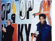 Jean-Michel Basquiat and Andy Warhol in a still from “The Ride” by Paige Powell at the Portland Art Museum