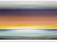 Micah Crandall-Bear, Sol Crest, acrylic on canvas, 18 x 36 inches 