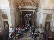 Crowds in the Vatican Museum. License.