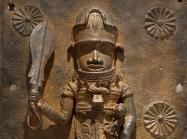 Edo peoples, Single-figure plaque, mid 16th to 17th Century. Cast copper alloy. Dallas Museum of Art.