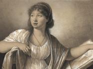 Katrin Bellinger Collection  Anne Gueret, Portrait of a Female Artist with a Portfolio (Self-Portrait?), 1793.