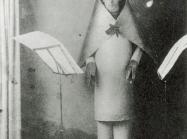 Hugo Ball, reading "Karawane", Club Voltaire, 1916 Courtesy Wikimedia