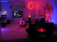 Dorothy Tanner in a Lumonics Mind Spa