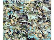 John M. Adams, Acutely Aware of This, 24 x 24 inches, Acrylic and cold wax varnish on panel, 2019, $1550.