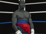 Amy Sherald, American Grit, 2024. Oil on linen, 95 × 76 1/2 × 2 1/2 in. (241.3 × 194.3 × 6.35 cm). 