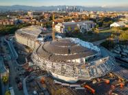 The Lucas Museum of Narrative Art under construction in 2022.