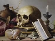 Momento Mori painting with skull