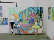 vibrant paintings of nhs workers, made by Aliza Nisenbaum
