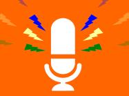 podcast mic colorful orange