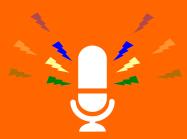 podcast mic colorful orange