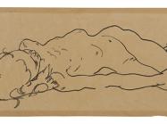 Egon Schiele, Reclining Nude Girl, circa 1918