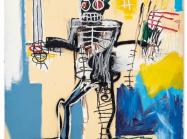 signed and dated ‘Jean-Michel Basquiat 1982’ (on the reverse) acrylic, oilstick and spray paint on wood panel 72 x 48 in.