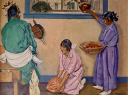 Walter Ufer, Thanksgiving Time, 1927, oil on canvas, 30 x 24 in. Collection of Klauer Manufacturing Company. 
