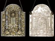 A Highly Important Parcel-gilt Silver And Enamel Torah Shield, Signed And Dated In Hebrew Elimelekh Tzoref Of Stanislav, 1782