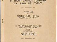 Ninth Air Force Tactical Air Plan for Operation Neptune (D-Day Landing)