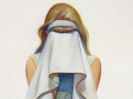 Wayne Thiebaud, Detail of Toweling Off, 1968. Oil on canvas; 29 7:8 x 23 ¾ in.