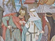 William Brassey Hole, detail of The Landing Of St. Margaret at Queensferry AD 1068, 1889. Scottish National Portrait Gallery.