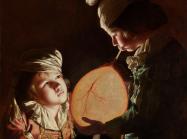 Joseph Wright of Derby, Two Boys with a Bladder, oil painting