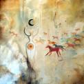 She Brings Rain And Wild Horses, 36x36 acrylic on canvas, smaller file