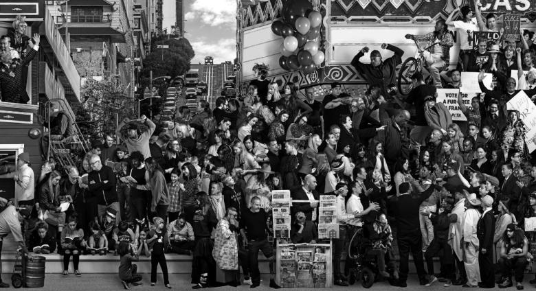 JR, The Chronicles of San Francisco, 2018 (detail)