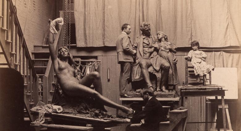 Daniel Chester French in his studio, New York, c. 1889, Department of Image Collections, National Gallery of Art Library, Washington, DC