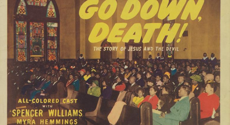 Lobby card for Go Down, Death!, Sack Amusement Enterprises, 1944.