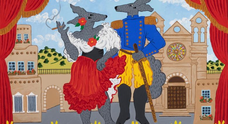 Harry Fonseca, Carmen—First Act, 2006. Acrylic on canvas.