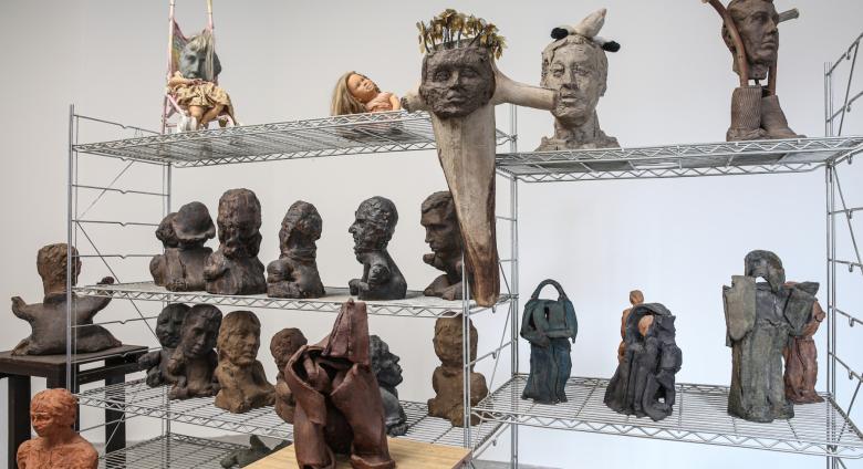 Installation view of Gail Goldsmith: Pieces from Lifetime at Shin Gallery.