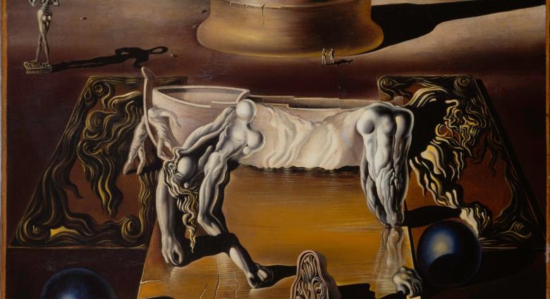 Salvador Dalí, Dormeuse, cheval, lion invisibles (Invisible Sleeping Woman, Horse, Lion), 1930.