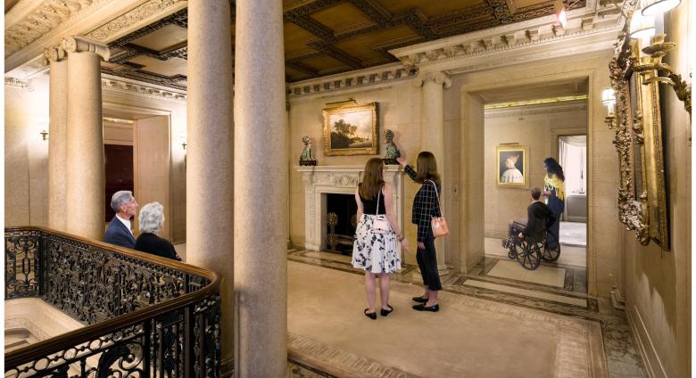 The Frick Collection's second-floor landing, which leads to a series of of new galleries for the display of small-scale objects from the permanent collection.