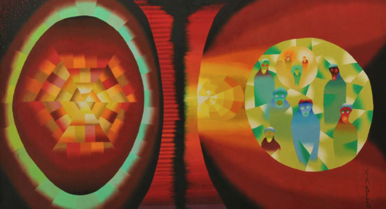 André Cadere (Romania), Untitled, 1967. Oil on canvas. 65 x 81 cm (25.59 x 31.88 in).