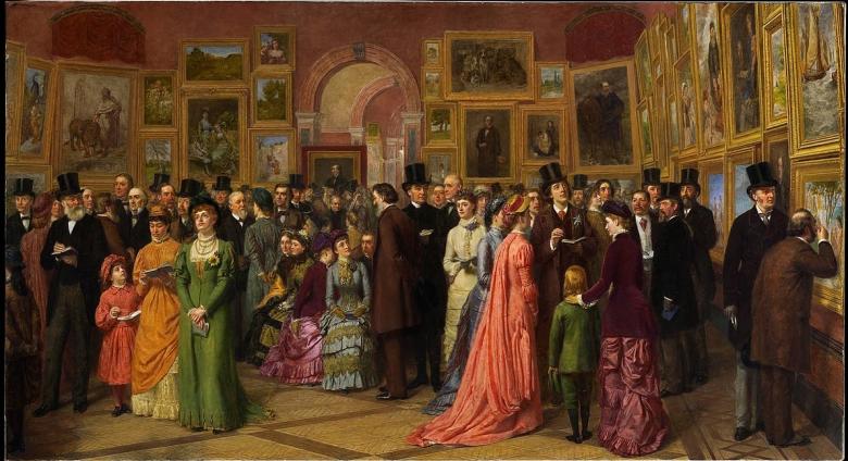 https://commons.wikimedia.org/wiki/File:William_Powell_Frith_-_%27A_Private_View_at_the_Royal_Academy,_1881%27_(Martin_Beisly_Fine_Art).webp#/media/File:William_Powell_Frith_-_'A_Private_View_at_the_Royal_Academy,_1881'_(Martin_Beisly_Fine_Art).webp