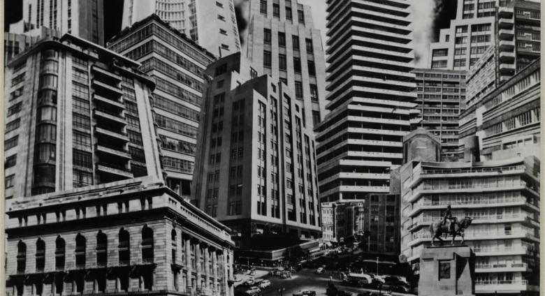 Lola Álvarez Bravo. Anarquía arquitectónica en la ciudad de México (Architectural Anarchy in Mexico City), about 1954