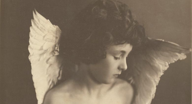 platinum photograph print of Leopold Hamilton Myers as 'The Compassionate Cherub'
