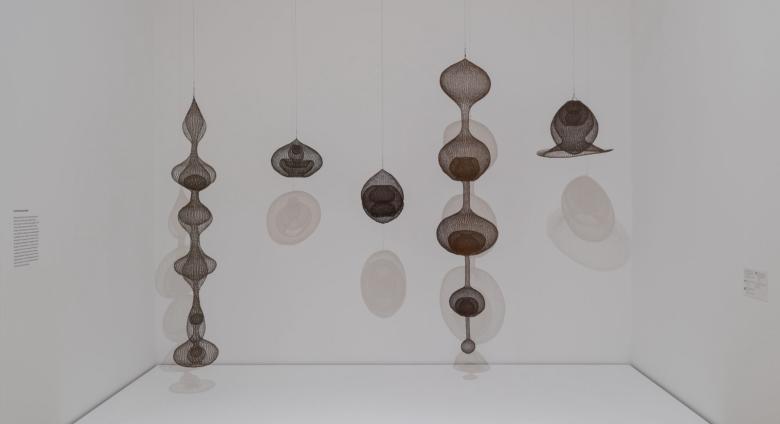 Installation view of Ruth Asawa: A Retrospective on view at The Museum of Modern Art from October 19, 2025, through February 7, 2026. The Museum of Modern Art, New York.