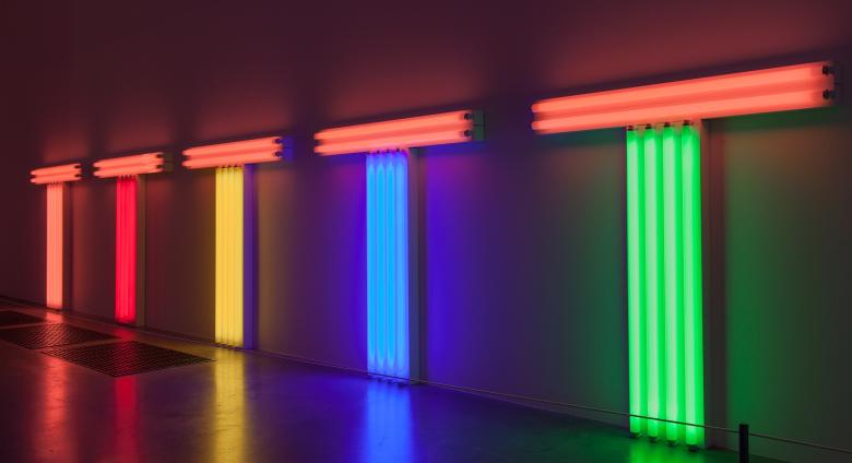 Dan Flavin, Untitled (to Don Judd, Colorist) 1–5 (1987), Tate Modern, London, UK