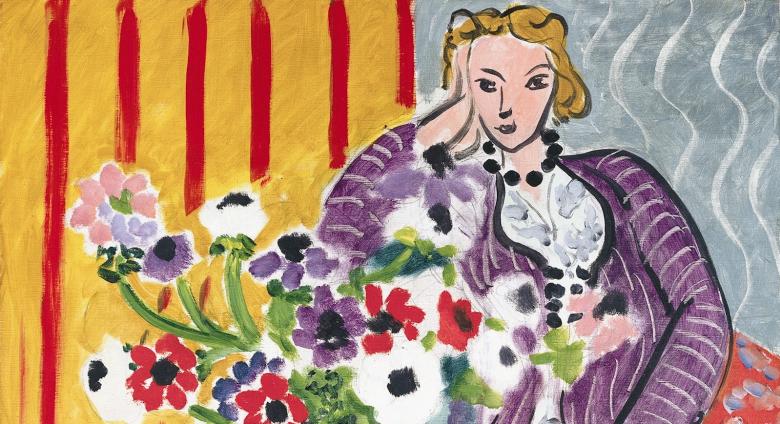 Henri Matisse, Detail of Purple Robe with Anemones, 1937. The Baltimore Museum of Art: The Cone Collection, formed by Dr. Claribel Cone and Miss Etta Cone of Baltimore, Maryland, BMA 1950.