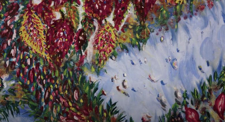 Séraphine Louis's 1928 painting "Tree of Paradise." detail