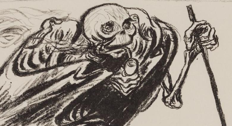 Ernst Barlach (1870-1938), Wandering Death, 1923. Lithograph.