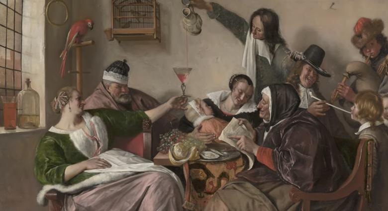 dutch scene of crazy family life