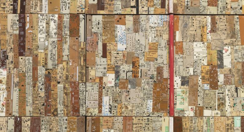 Elias Sime artwork made of electrical panels