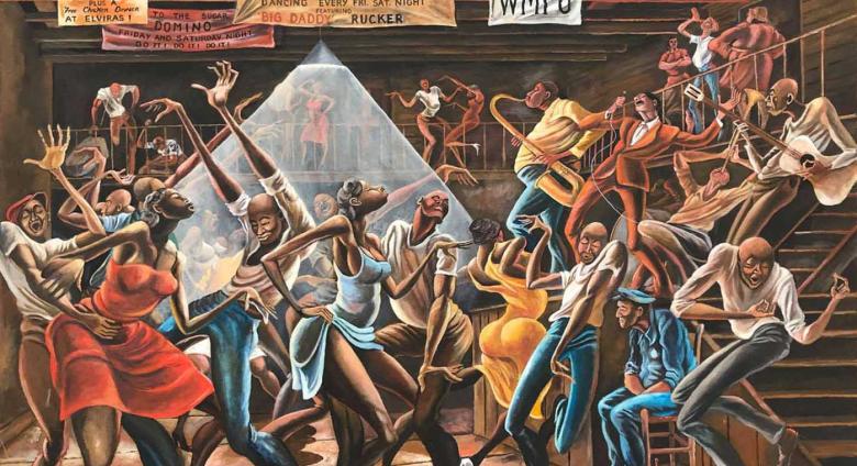 Ernie Barnes, The Sugar Shack, 1976.