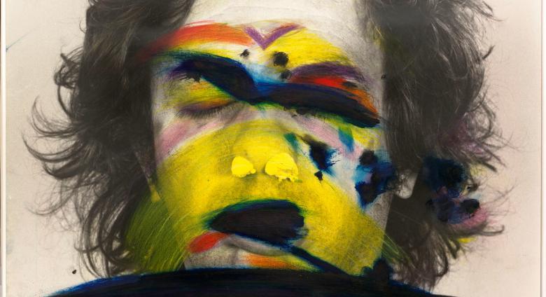 Arnulf Rainer, Face Farces: Farbstreifen, 1972.