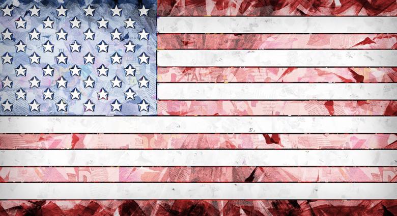 artistic version of US flag